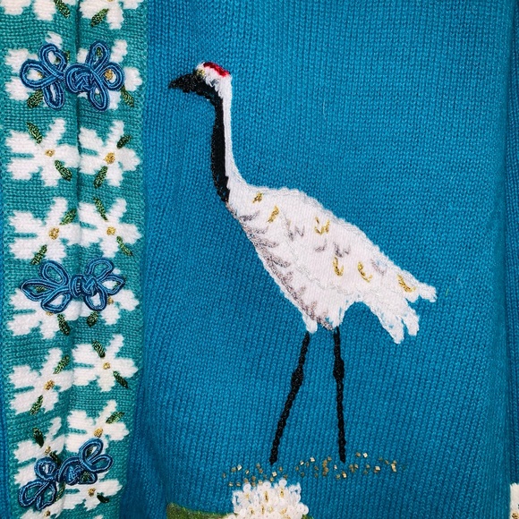 VINTAGE STORYBOOK KNITS "MAGICAL CRANES"-MED! - Picture 2 of 8